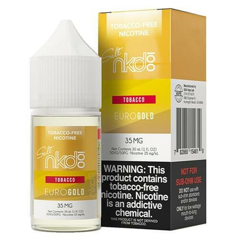 Naked Tobacco Free Nicotine Salt Series Euro Gold ...