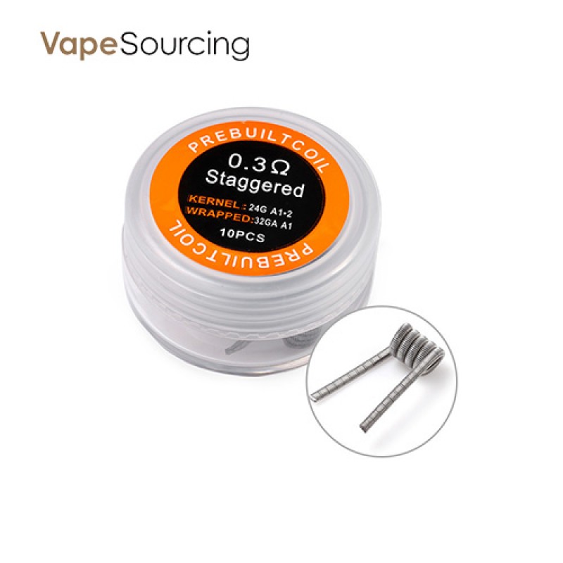 Prebuilt Kanthal A1 Staggered Coil