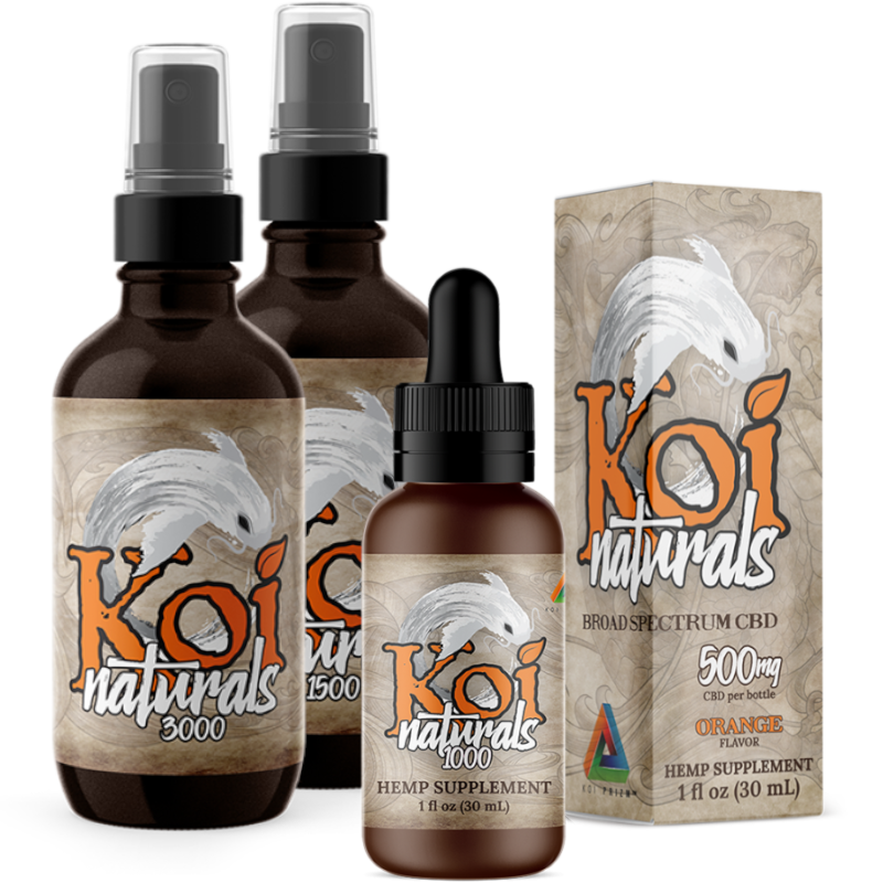 Koi Naturals Orange Broad Spectrum CBD Oil Tinctur...