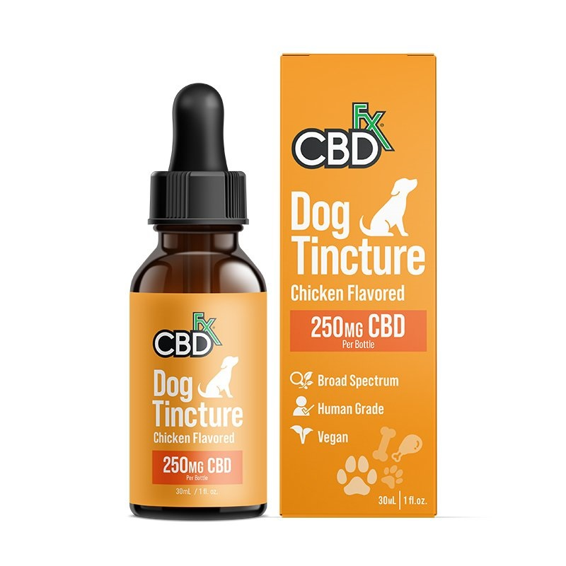 CBDfx Chicken Flavor Broad Spectrum CBD Oil Dog Tincture