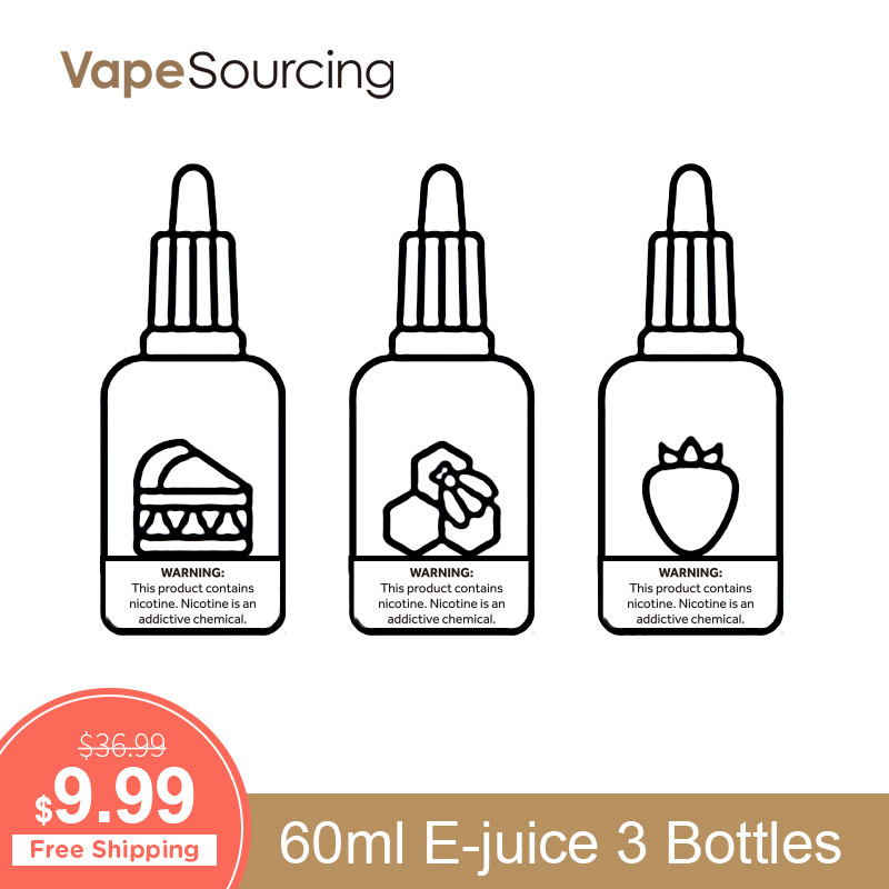 60ml E-juice Free Shipping 3 Bottles(Random Flavor)